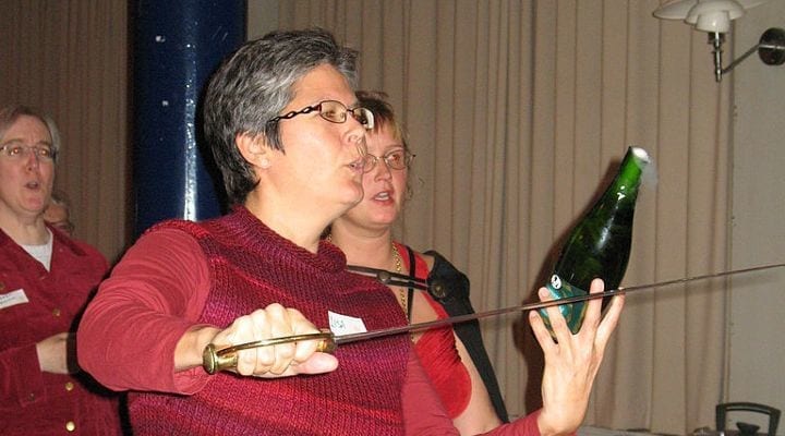 Sabrage - How to open Champagne with a sword